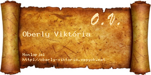 Oberly Viktória névjegykártya